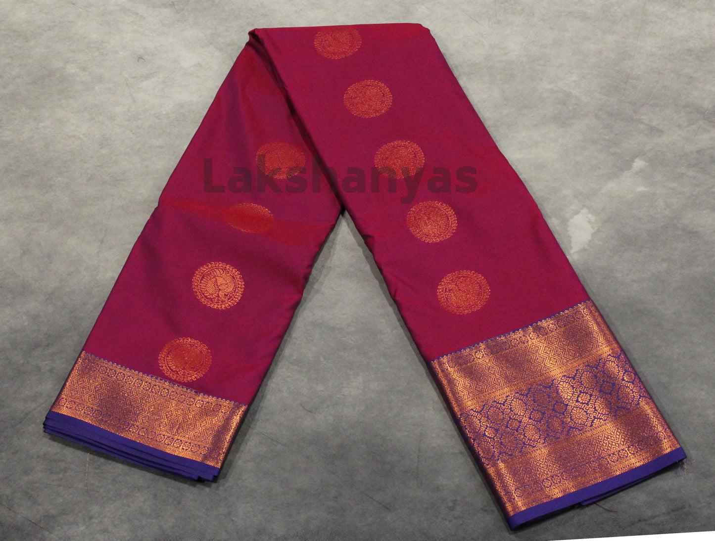 Pink Semi Silk Saree with Lavender Border