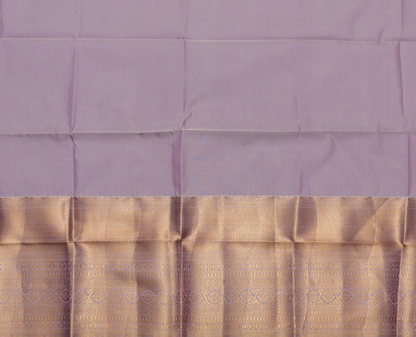 Green Semi Silk Saree with Lilac Border