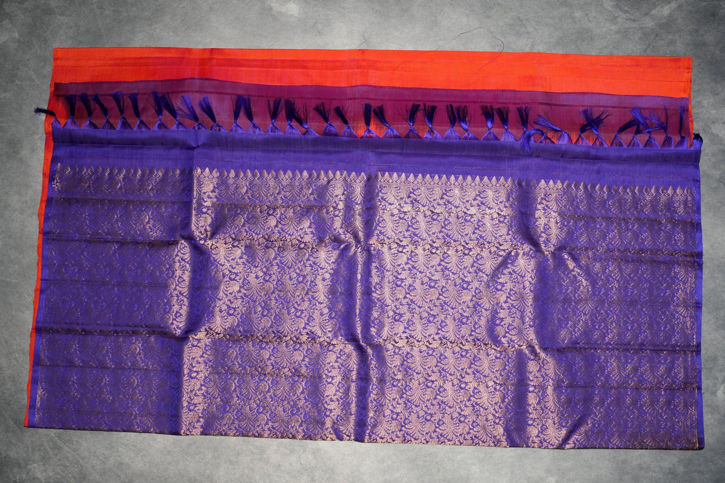 Red Borderless Kanjivaram Silk Saree
