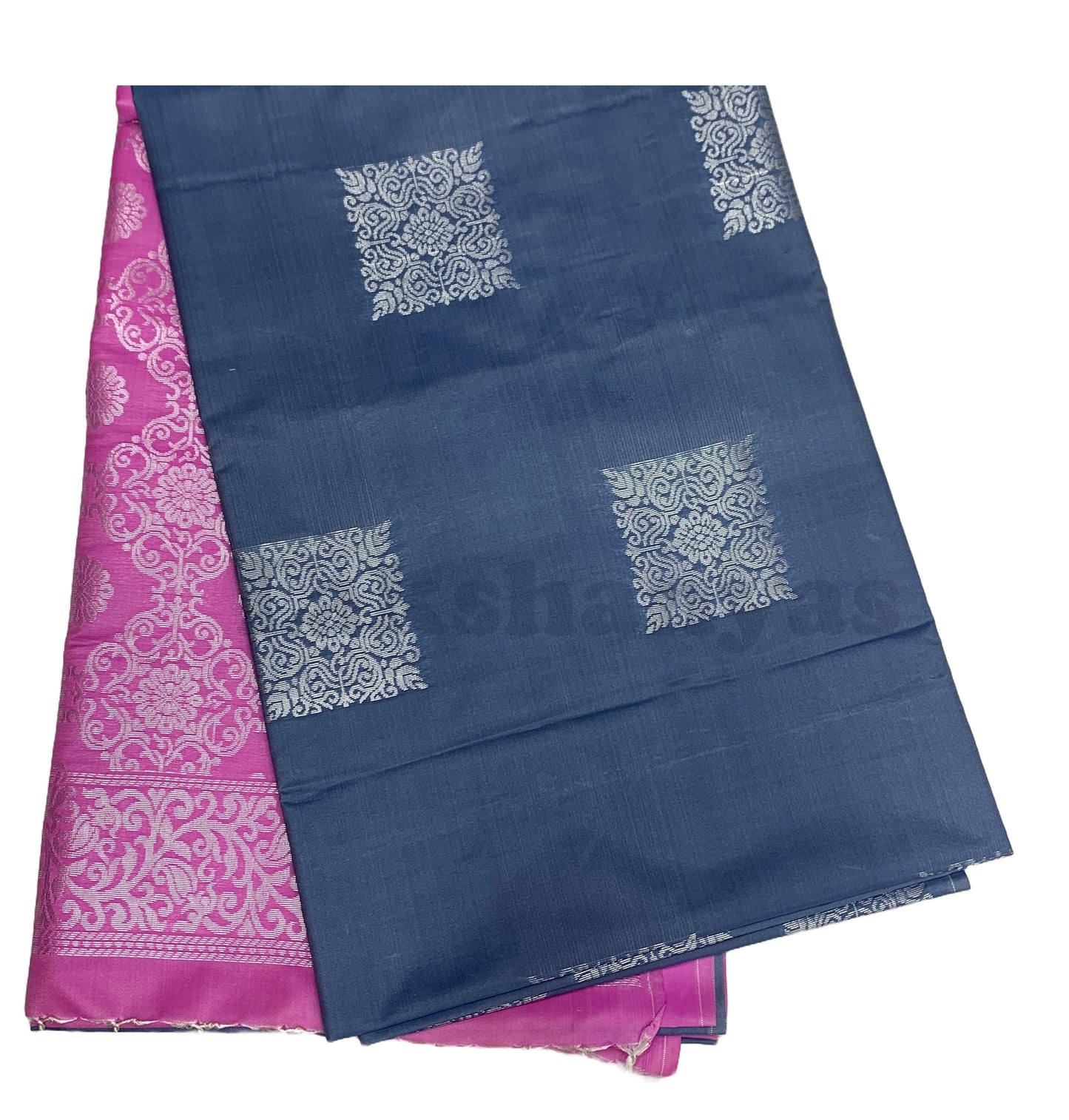 Grayish Blue Colour Soft Silk Saree