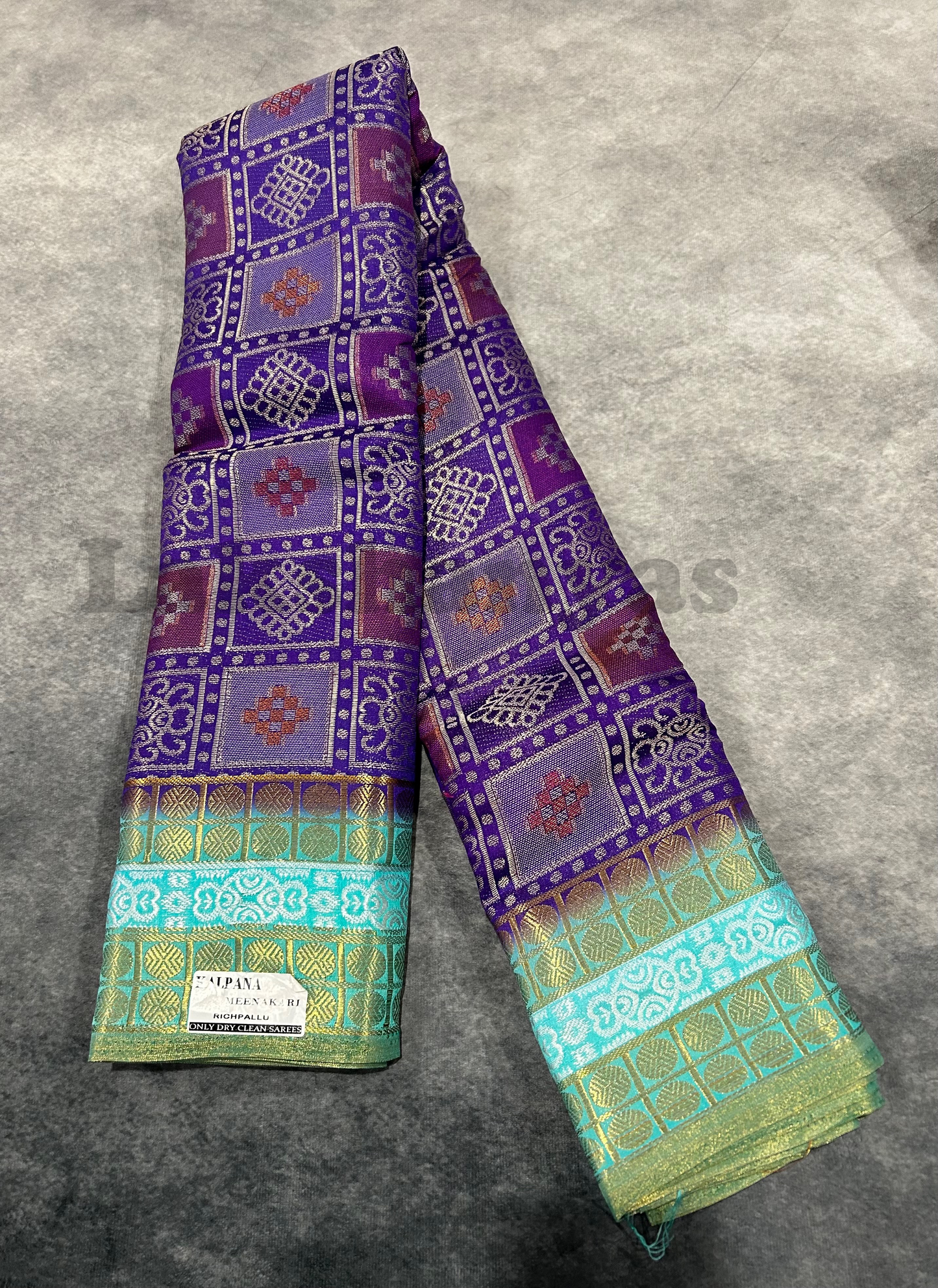 Violet Meenakari Butter Silk Saree