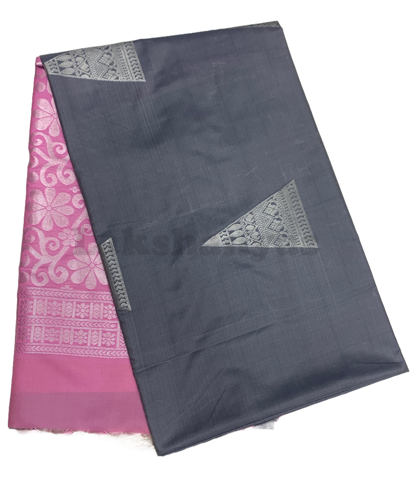 Gray Colour Soft Silk Saree