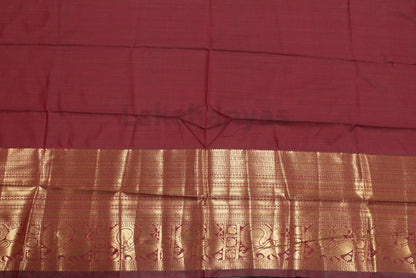 Red Semi Silk with Maroon Border