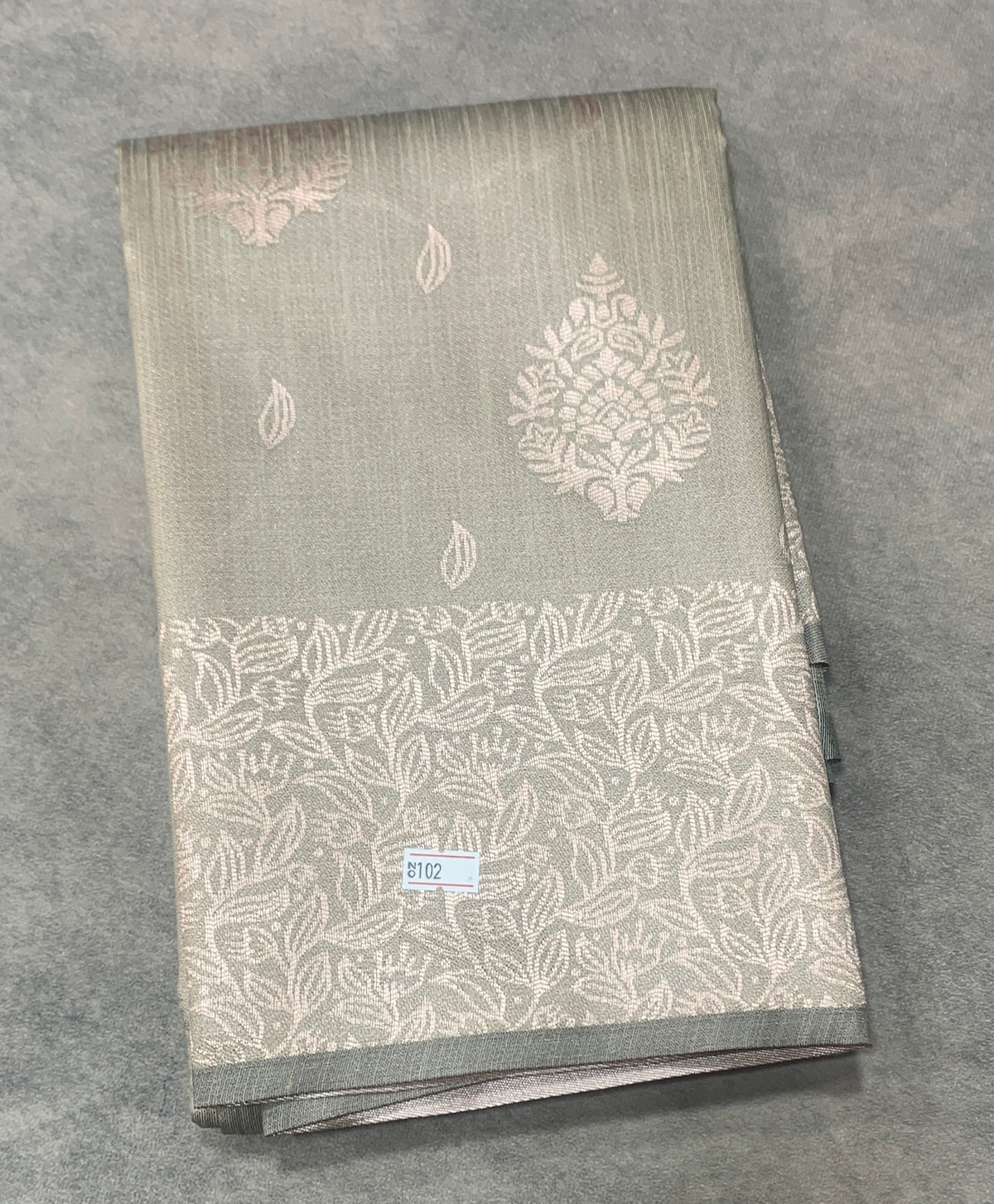 Light Brown Colour Semi Jute Silk Saree with Silver Zari Border