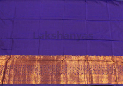 Gray Semi Silk Saree with Purple Border