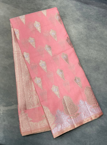 Baby Pink Colour Sona Roopa Silk Saree