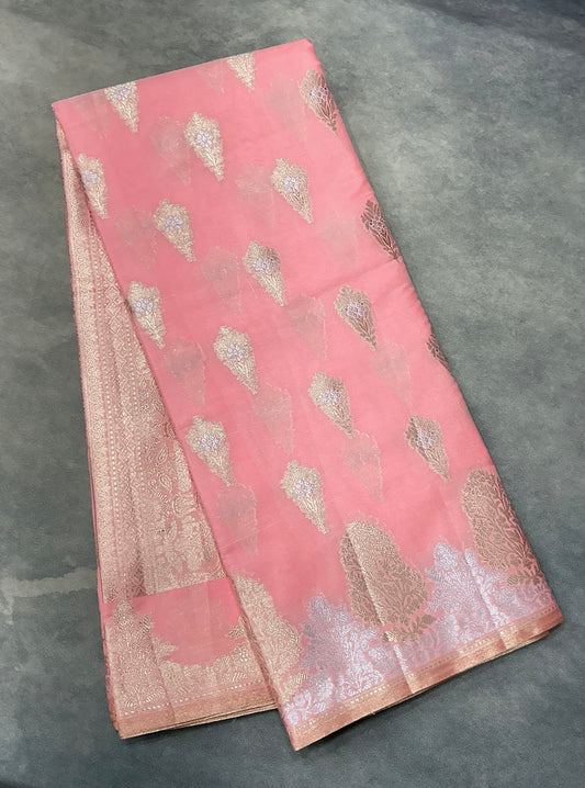 Baby Pink Colour Sona Roopa Silk Saree