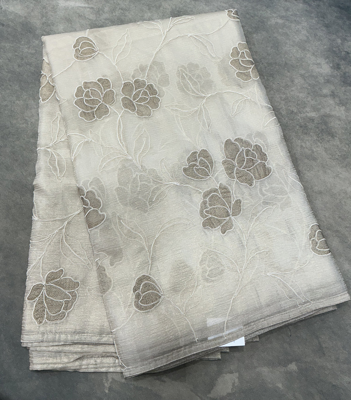 Ivory Color Organza Saree