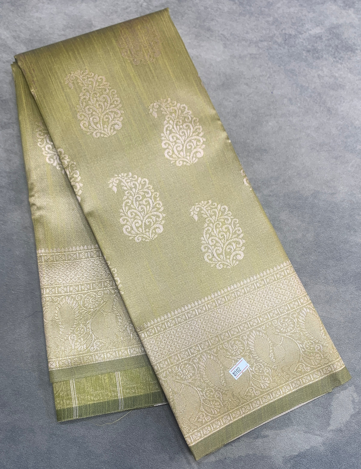 Mustard Colour Semi Jute Silk Saree with Silver Zari Border