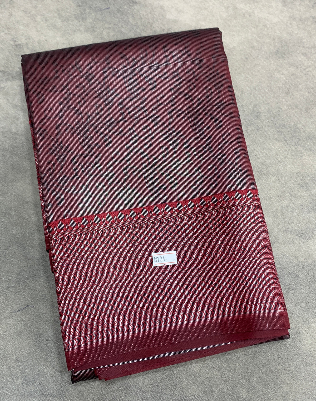 Maroon Colour Semi Silk Saree with Black Meenakari Work