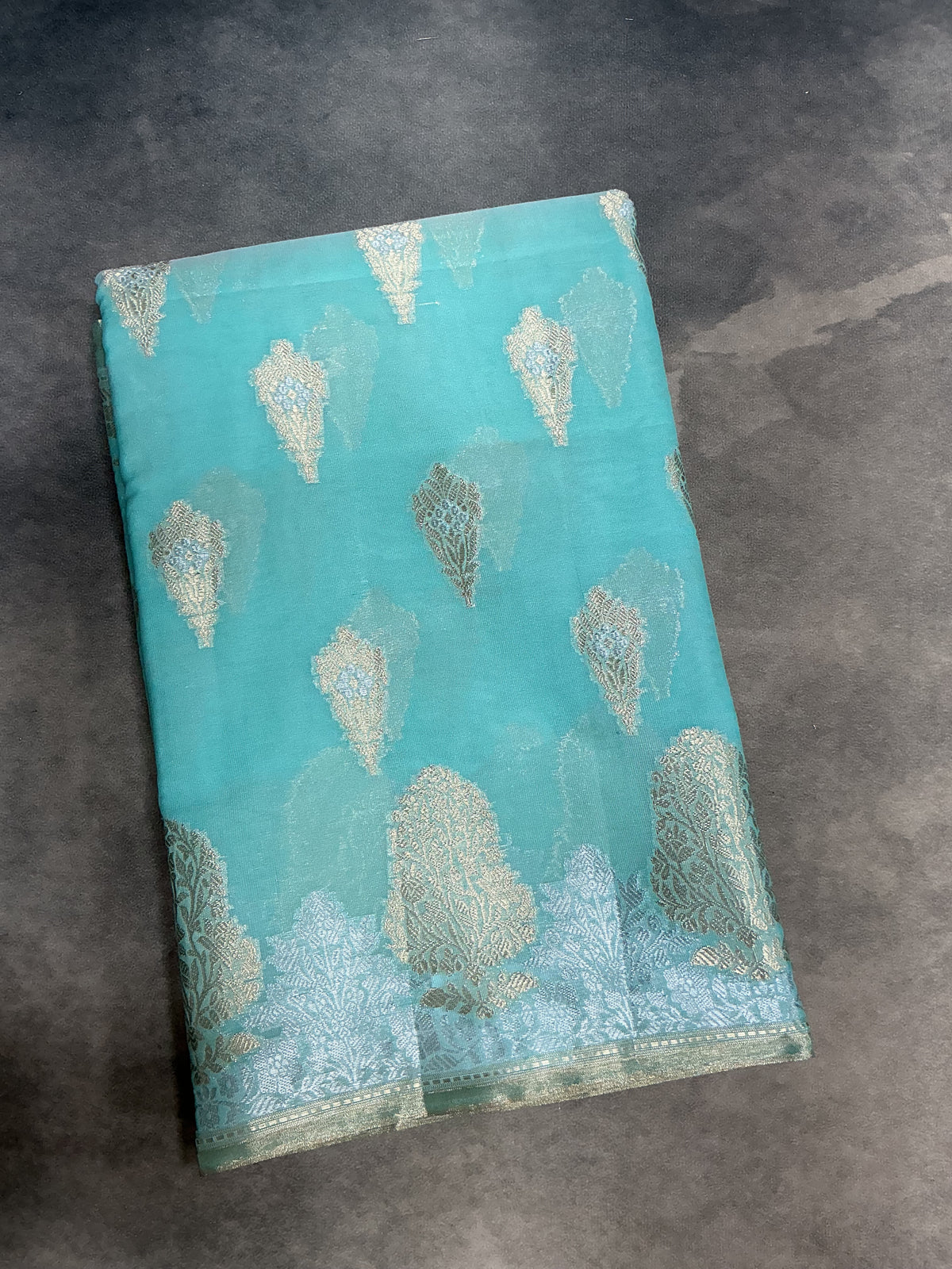 Sky Blue Colour Sona Roopa Silk Saree