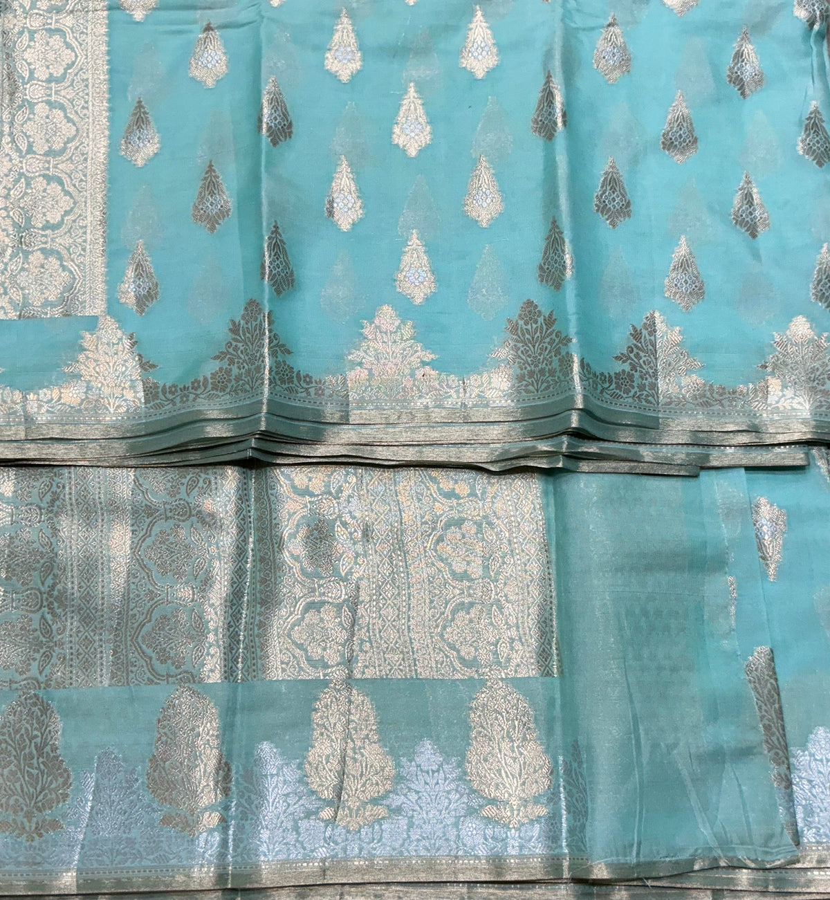 Sky Blue Colour Sona Roopa Silk Saree
