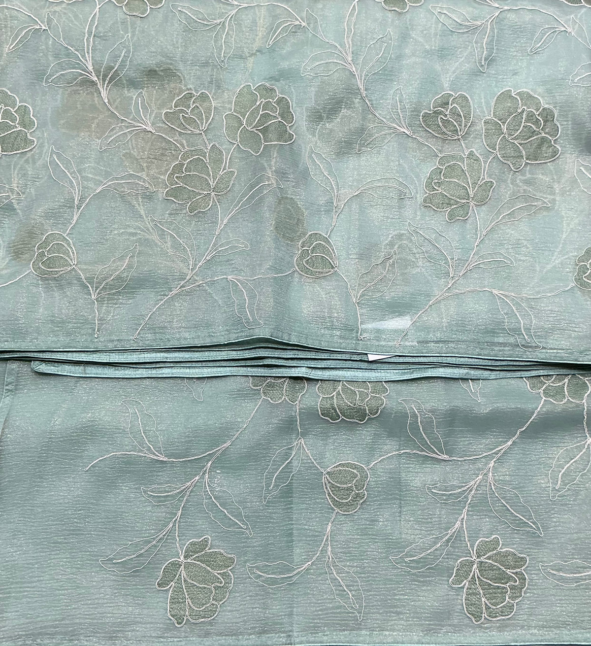 Mint Green Color Organza Saree