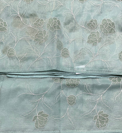 Mint Green Color Organza Saree