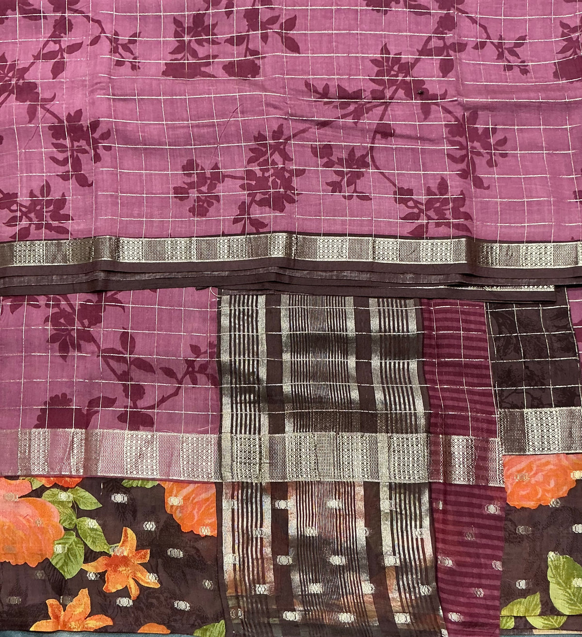 Semi Crepe Silk Saree - Onion Pink Color