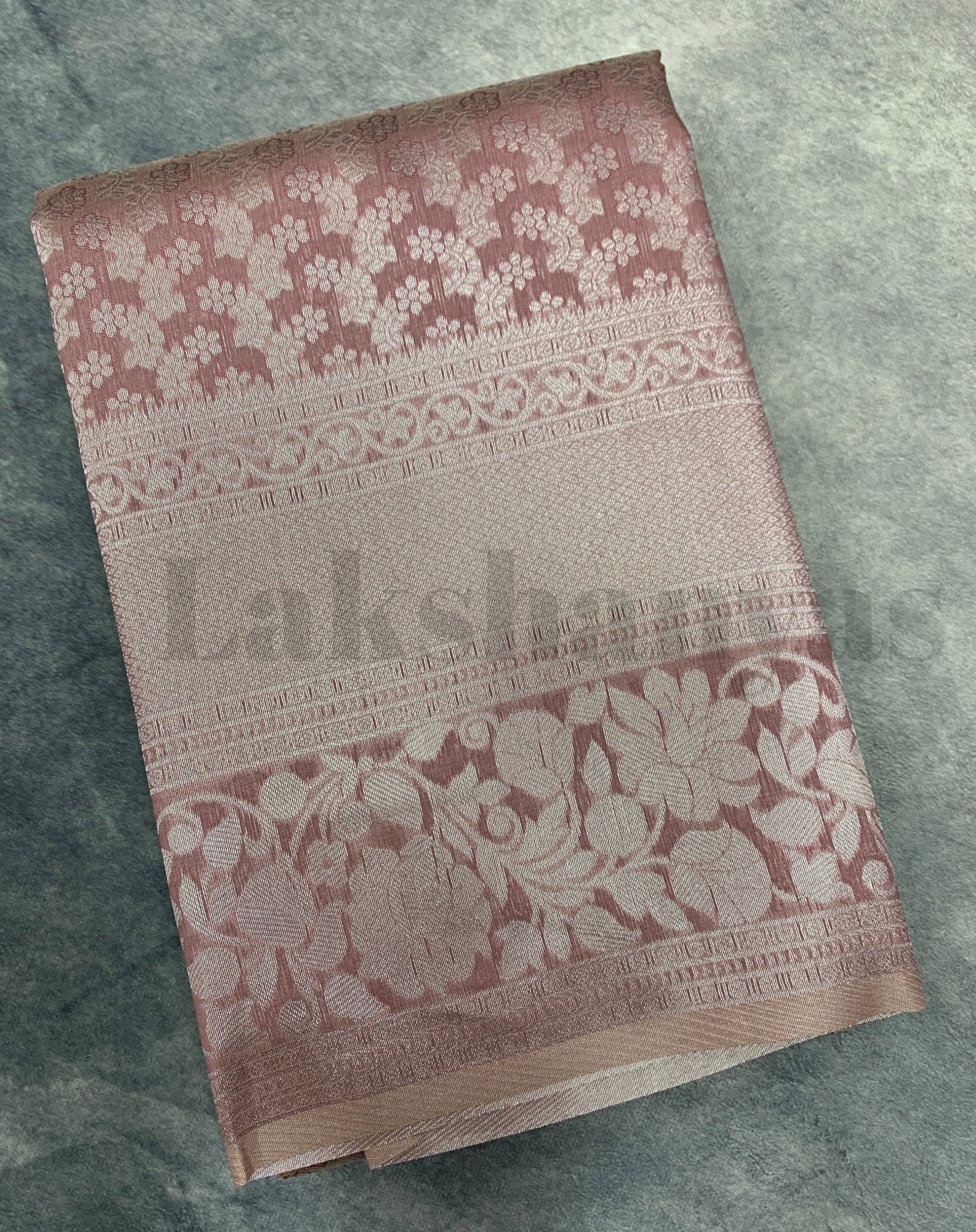 Light Brown Colour Soft Silk Saree with Self Colour Border