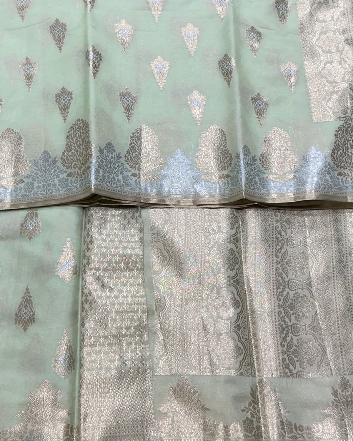 Pista Green Colour Sona Roopa Silk Saree