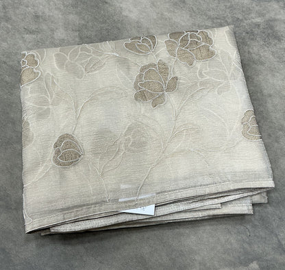 Ivory Color Organza Saree