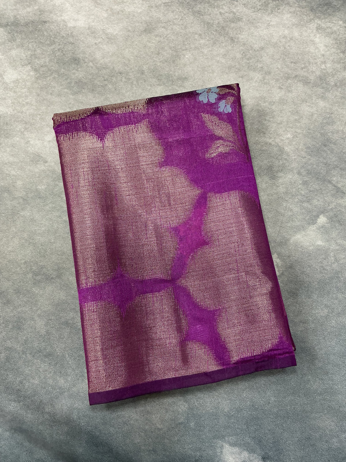 Magenta Colour Chanderi Silk Saree, Borderless