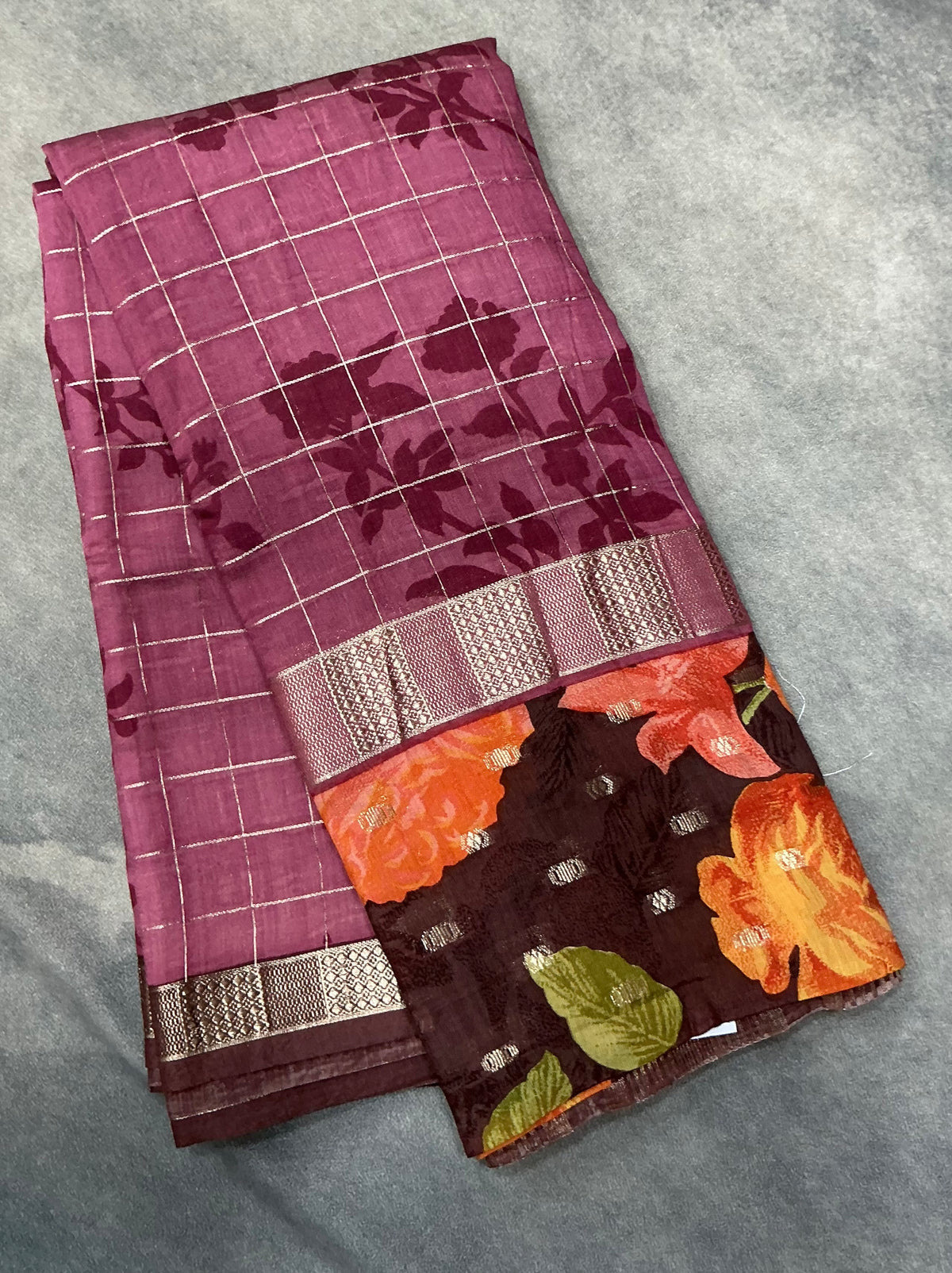 Semi Crepe Silk Saree - Onion Pink Color