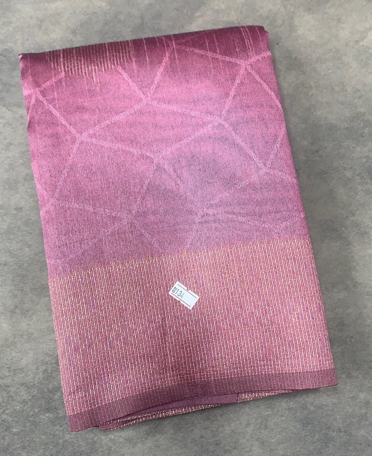 Pink Colour Jute Silk Saree with Leaf Butta and Zari Border
