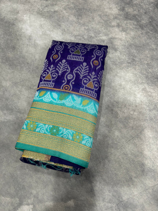 Violet  Butter Silk Saree