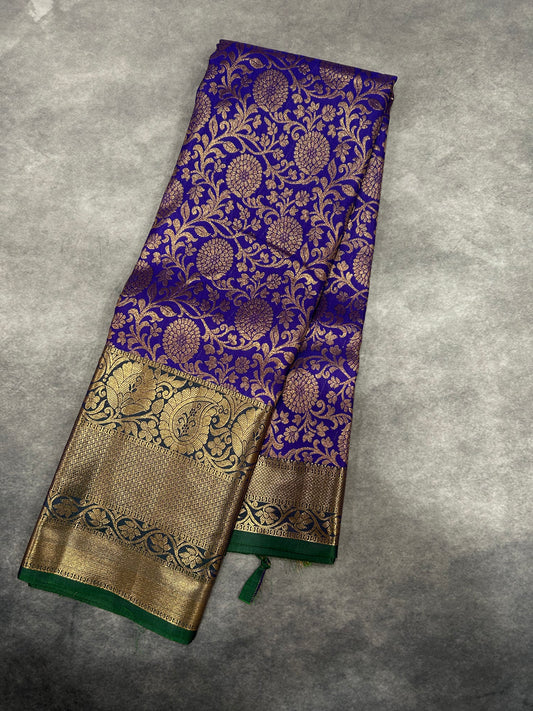 Royal Semi Silk Saree with Green border