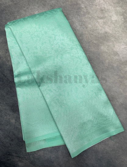 Pista Green Colour Soft Silk Saree with Self Colour Border