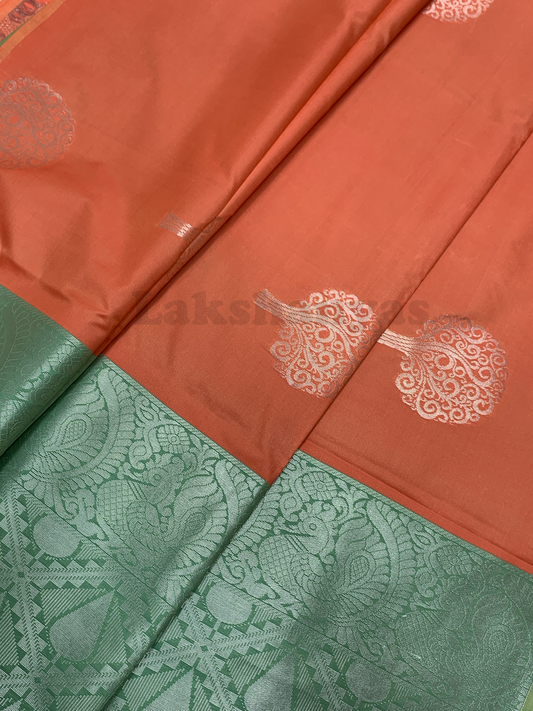 Orange Colour Soft Silk Saree