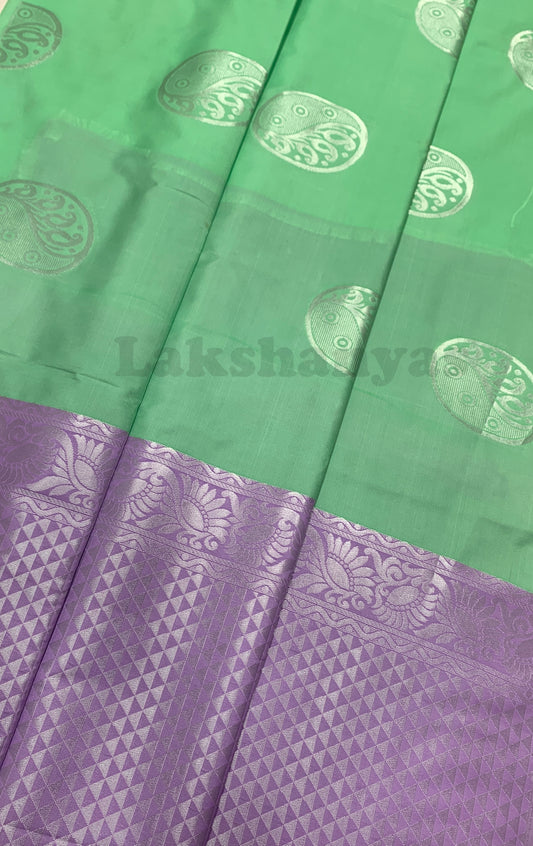 Light Green Colour Soft Silk Saree
