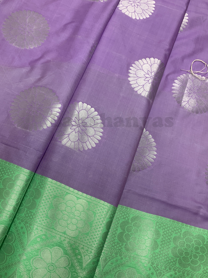 Lavender Colour Soft Silk Saree
