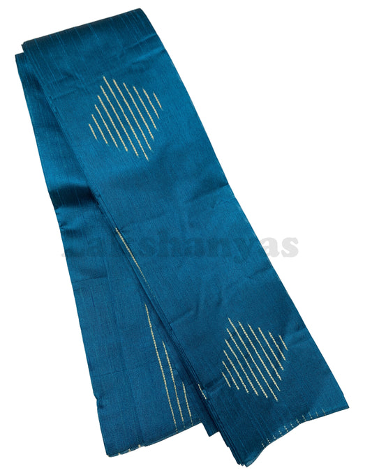 Blue Colour Jute Cotton Saree