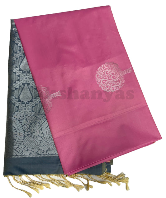 Baby Pink Soft Silk Saree